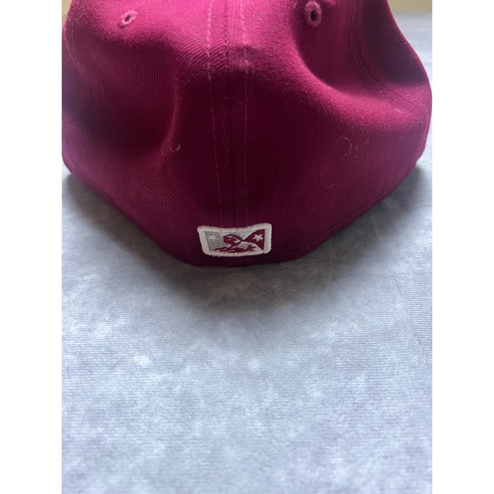 New Era Tacoma Rainiers MiLB Hat Mens 7 1/2 Maroon Grey 59FIFTY Fitted Cap